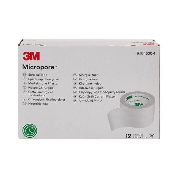 3M Micropore Surgical Tape 1in x 10yd Box of 12