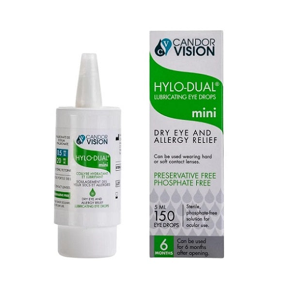 CandorVision HYLO-Dual Dry Eye and Allergy Lubricating Eye Drops (Various  Sizes)