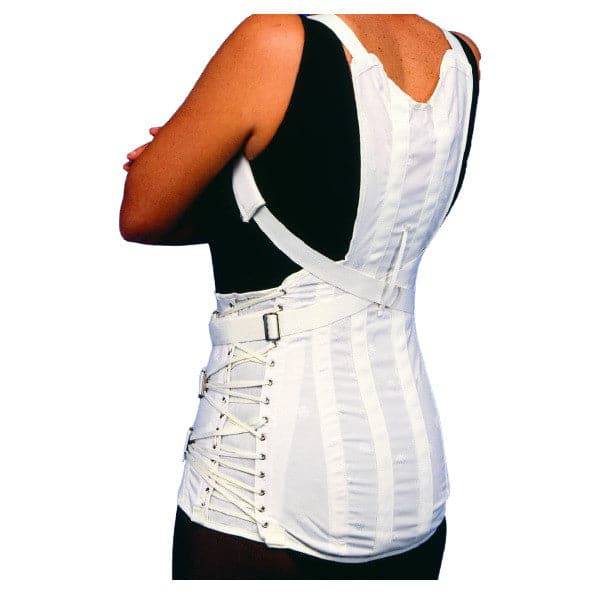 Airway Surgical OTC Men's Lumbosacral Orthosis Side Lace Corsets, 3 Pulls,  2 Steels, Power Net