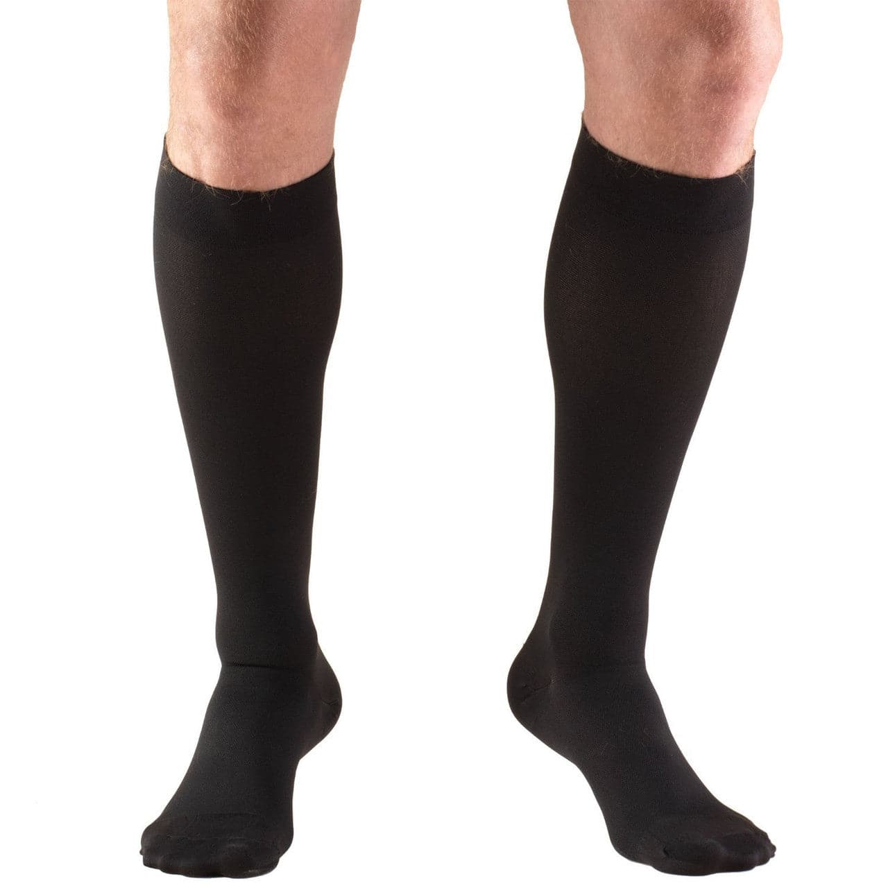 Truform 30-40 mmHg Closed Toe Thigh High Compression Stockings, Beige (Men  & Women)
