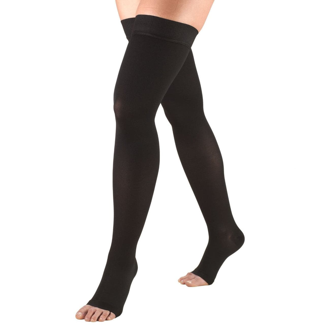Extra Wide Womens Open Toe Compression Pantyhose 20-30 mmHg
