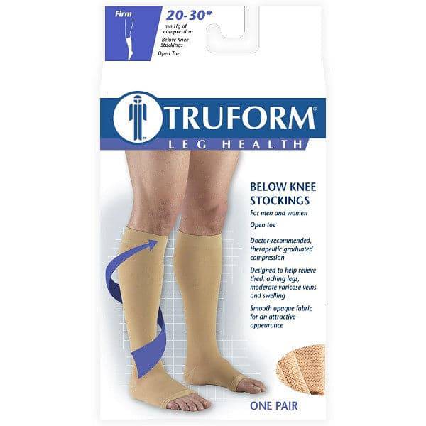 Airway Surgical Truform Compression Stockings Below Knee Open Toe