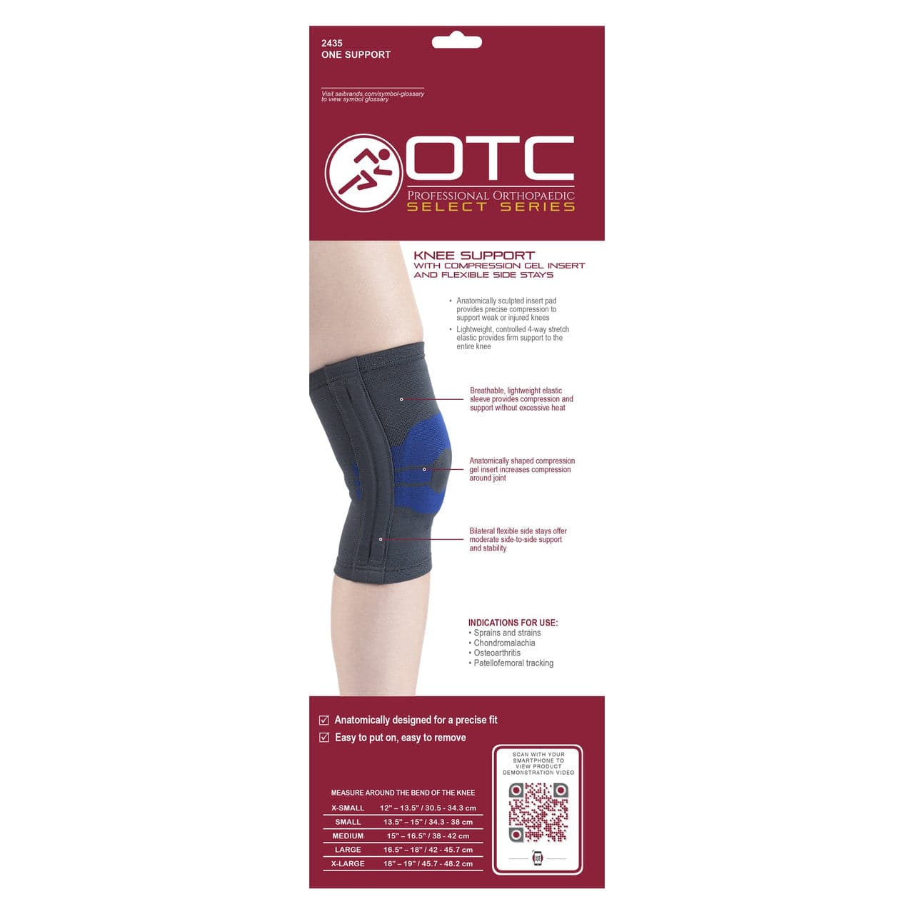 Knee Brace With Patella Gel and Stays Support for Knee Pain