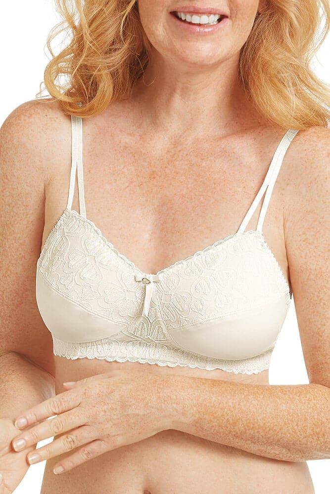 Amoena Aurelie Wire Free Mastectomy Bra - Off White