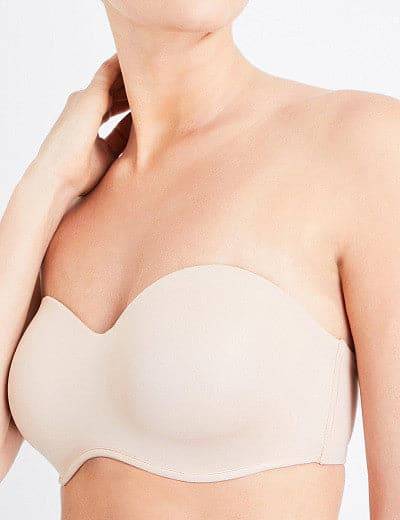 The Natural Women's Seamless Clear Back Bra, Black/Nude, 3 at   Women's Clothing store: Bras