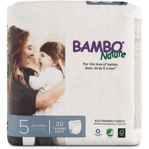 Toilet Training Pack: 4 Bamboo Training Pants plus a FREE Wet Bag
