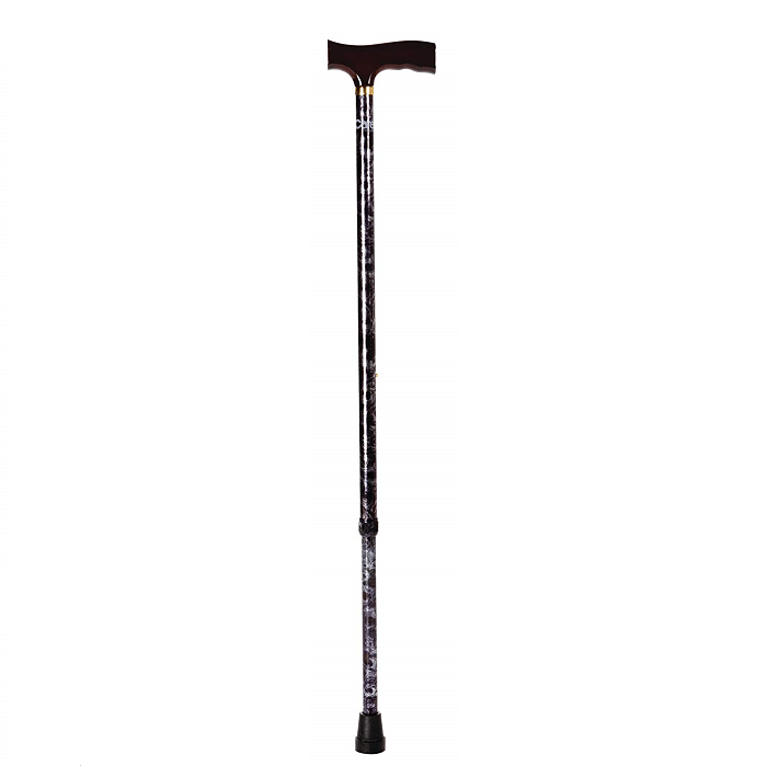 Carex Soft Grip Foldable Cane with Derby Handle - Black or Blue