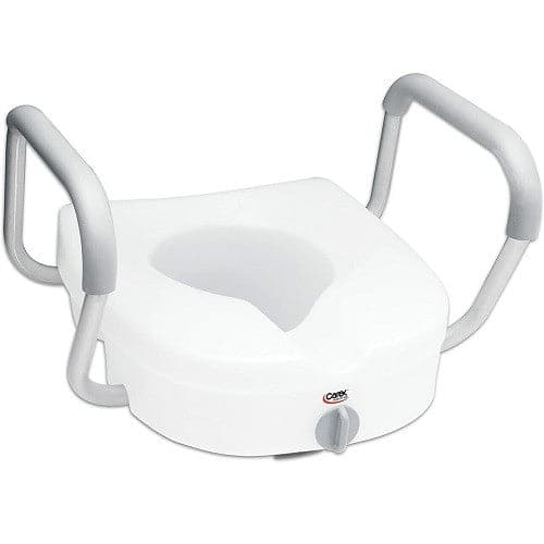 Carex Compact E-Z Lock Raised Toilet Seat with Arms
