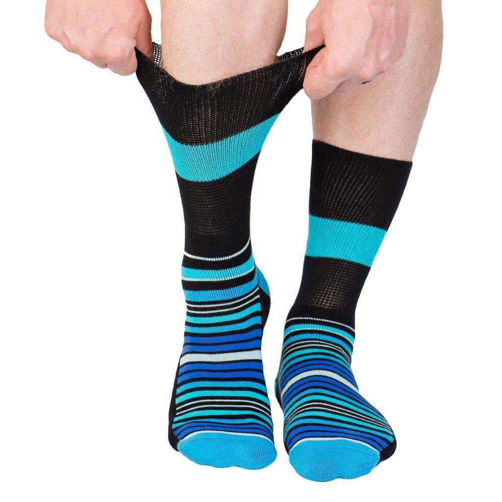 Men's Compression Socks, 1 unit, Striped-Large – Paramedic Canada : Support  sock for men