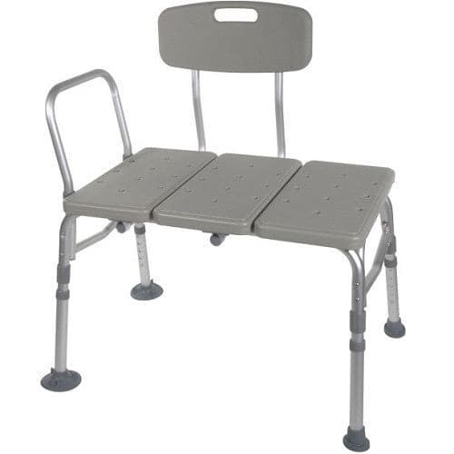 Drive Medical Plastic Transfer Bench with Adjustable Backrest