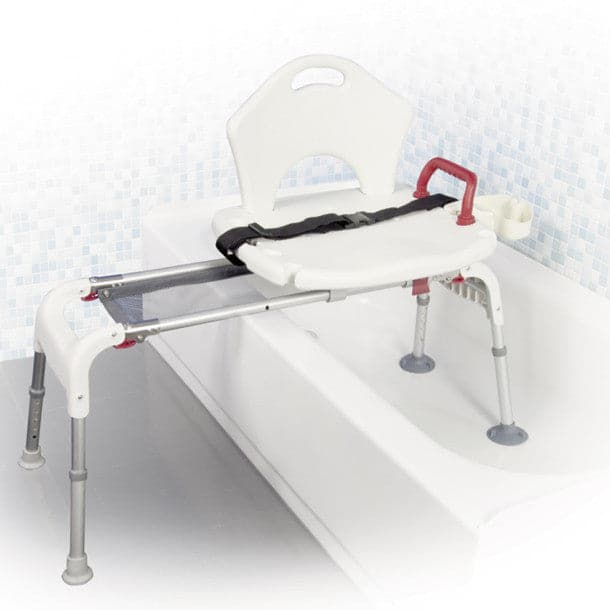 Drive Medical Tub Transfer Bench with Sliding Seat and Fold Up