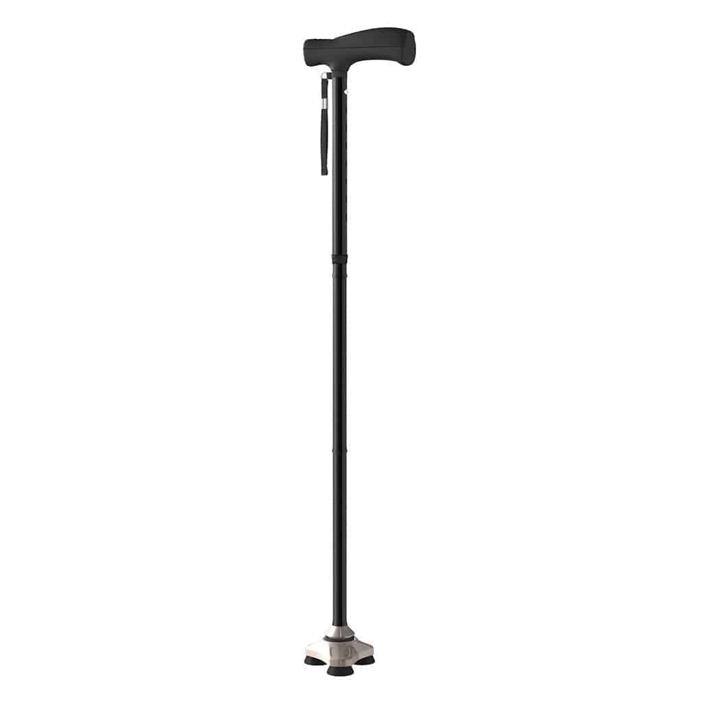 LED Quad Cane for Balance, Knee Injuries Portable, Lightweight Walking Aid  US