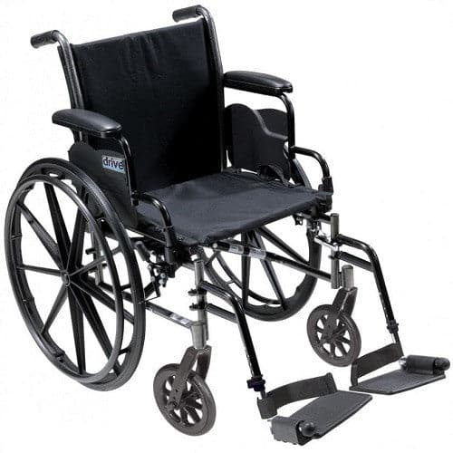 Drive Medical Cruiser III Light Weight Wheelchair Flip Back, Detachable  Desk Arms, Swing away Footrests, 16 Seat