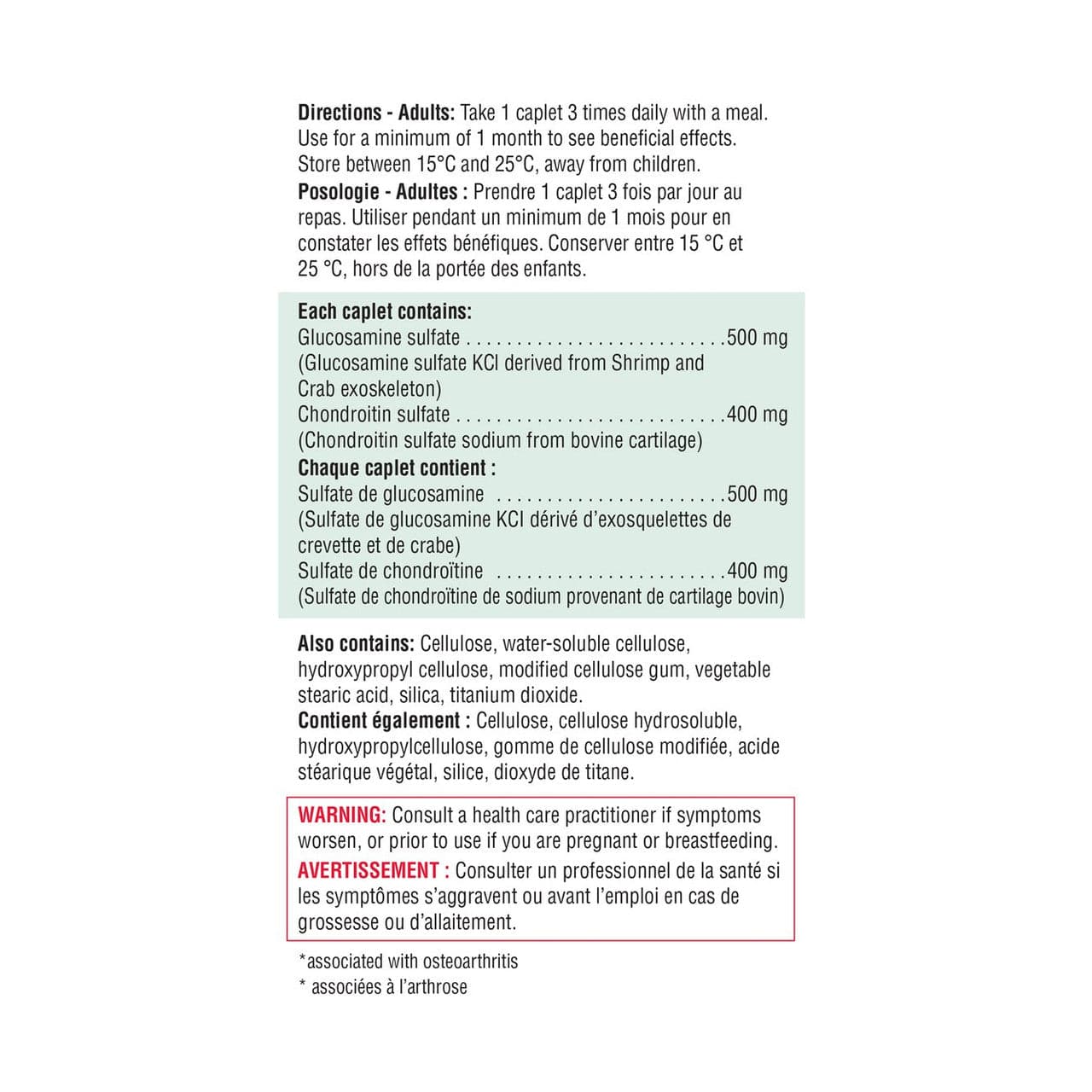 Jamieson Glucosamine Chondroitin 900 mg 180 Caplets