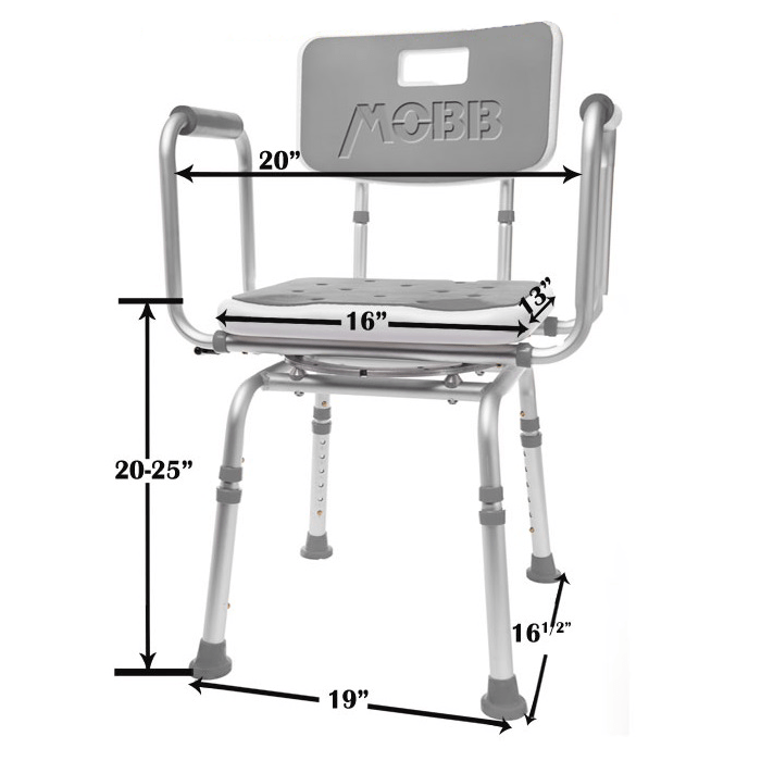 Mobb premium bathroom swivel best sale shower chair
