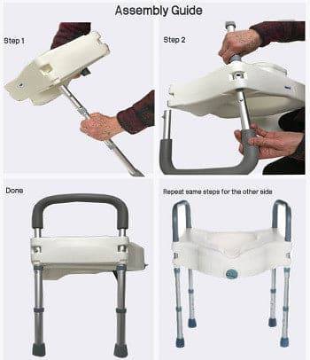 Toilet seat with sturdy legs for improved bathroom accessibility