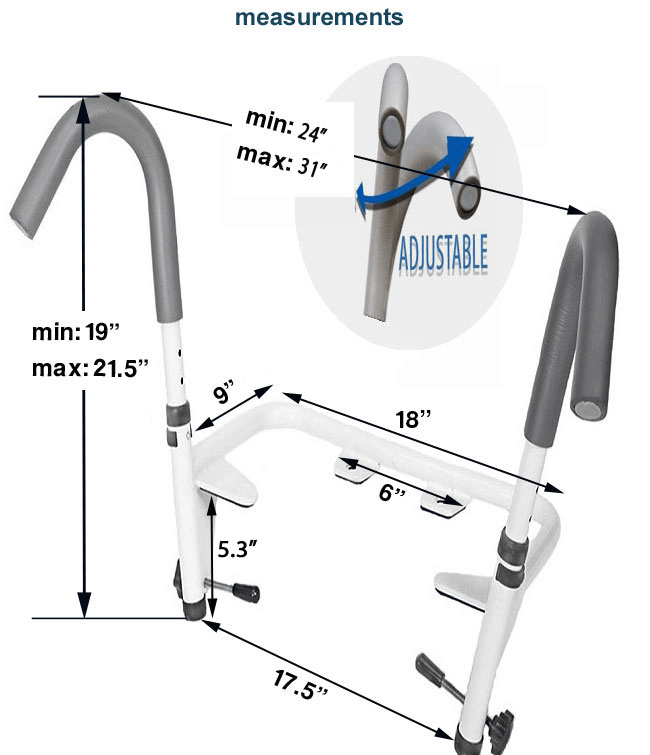 MOBB Ultimate Toilet Safety Frame with Arms