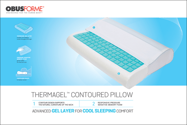 ObusForme Thermagel Memory Foam Contour Pillow