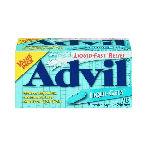 Advil Ibuprofen Liqui-Gels 115 Capsules 200mg