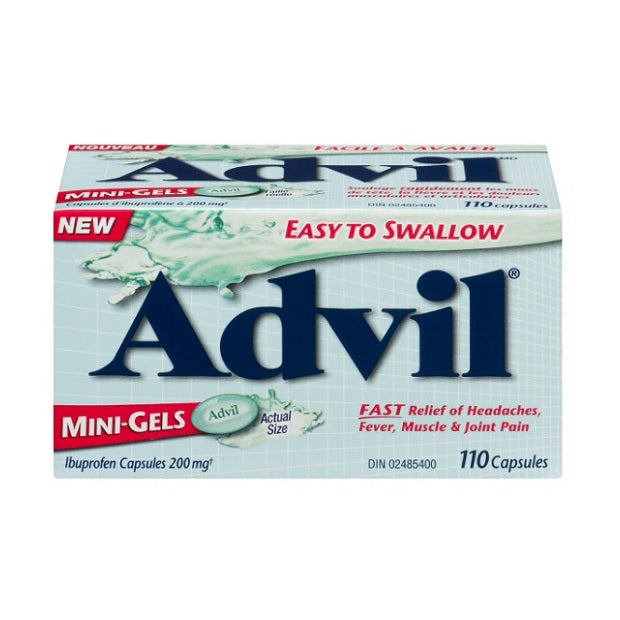 Advil Mini-Gels Ibuprofen 200mg  110 Capsules 