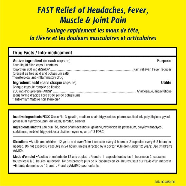 Advil Mini-Gels Ibuprofen 200mg 