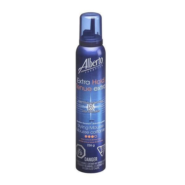 Alberto European Extra Hold Unscented Styling Mousse 226g