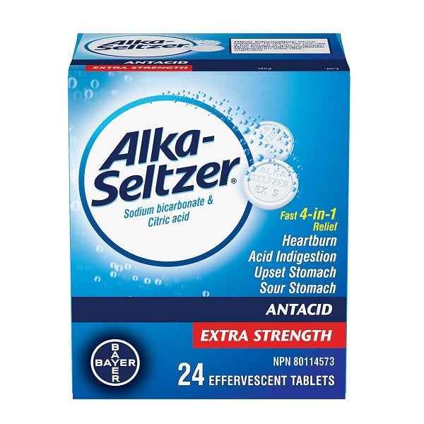 Alka-Seltzer Extra Strength Antacid Relief 24 Tablets