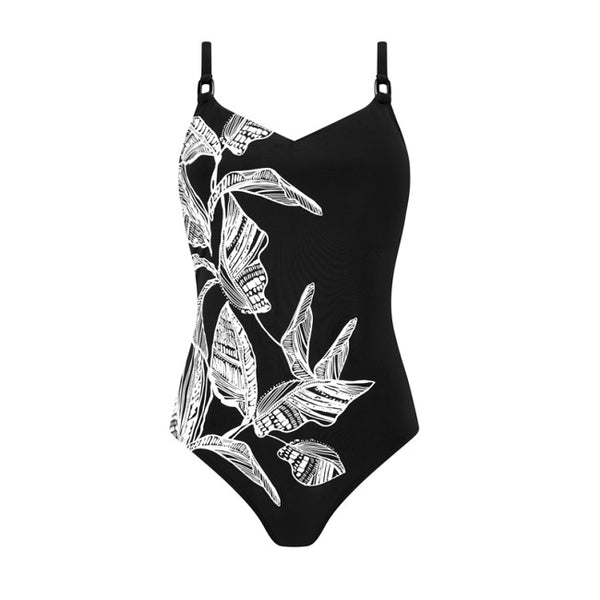 Amoena Lanzarote Black & White One Piece Swimsuit