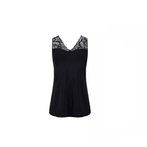 Amoena Velvet Lace Tank Top Black