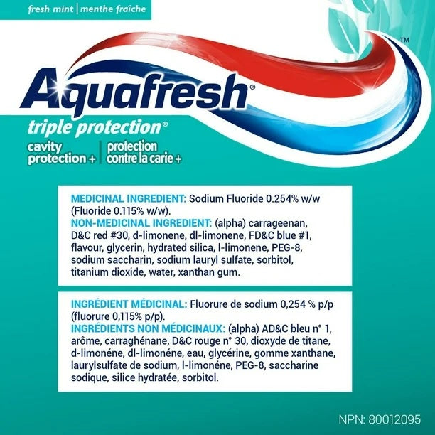 Aquafresh Cavity Protection Fresh Mint Toothpaste 90mL