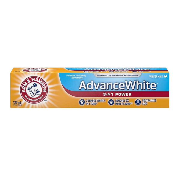 Arm & Hammer Advance White 3 in1 Power Fluoride Anticavity Toothpaste Winter Mint 120mL