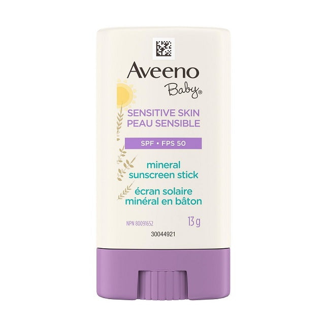 Aveeno Baby Sensitive Skin Mineral Sunscreen Stick SPF 50 13g