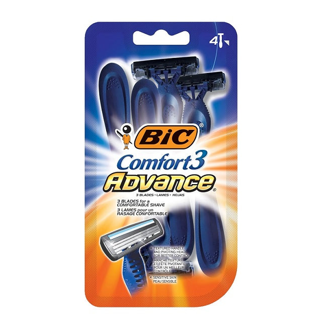 BIC Comfort 3 Advance Men's Razor - 4 Pack