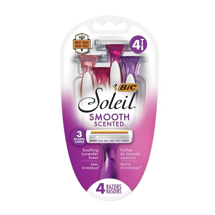 BIC Soleil Twilight Women's Razor with Lavender Scent 4 Count