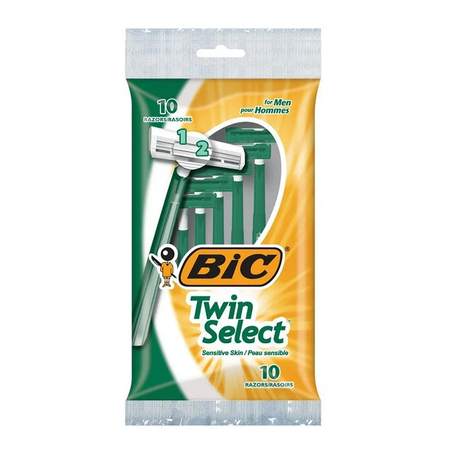 BIC Twin Select Sensitive Skin Men's Disposable Razor 10 Count