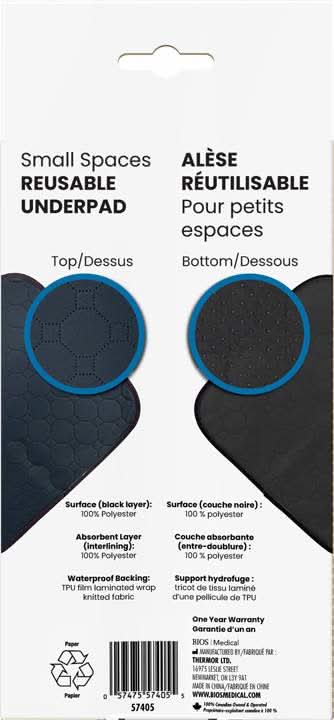 BIOS Medical Small Spaces Reusable Underpad 2 Pack