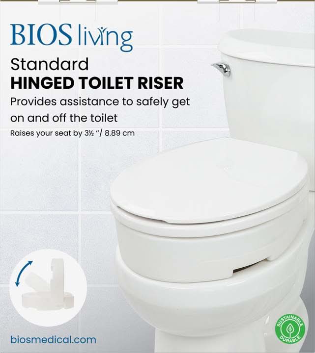 BIOS Medical Standard Hinged Toilet Riser