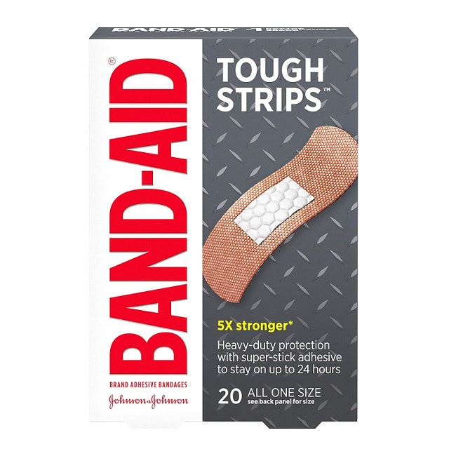 Band-Aid Tough Strips Adhesive Bandages 20 Bandages