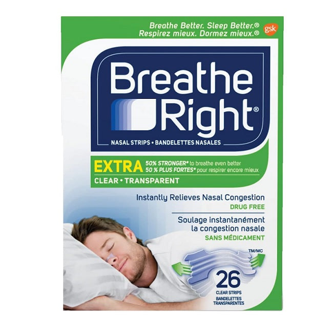 Breathe Right Nasal Strips Extra Strength Clear 26 Strips 