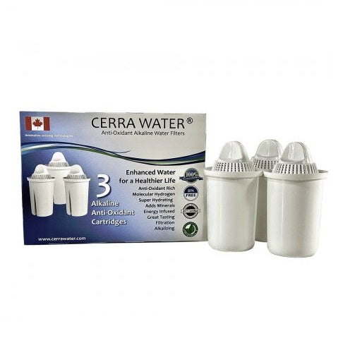 Cerra Water Anti-Oxidant Alkaline Water Replacement Filters 3 Pack - HaloHealthcare.com