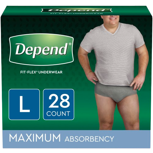 Depend Fit-Flex Underwear Maximum Absorbency Large 28 Count - Halohealthcare