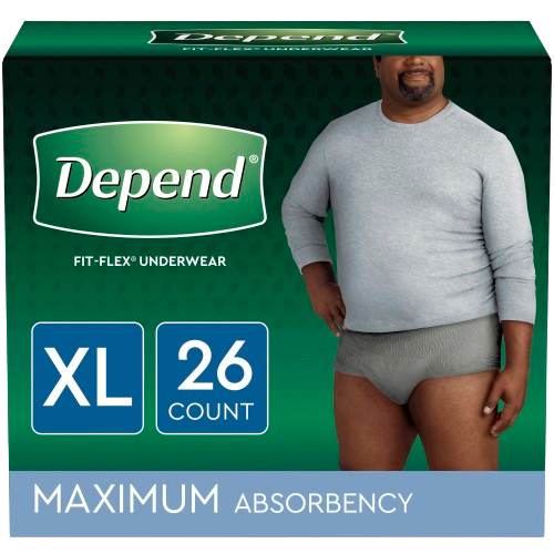 Depend Fit-Flex Underwear Maximum Absorbency X-Large 26 Counts - Haloheathcare