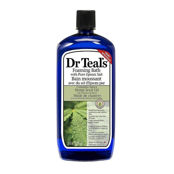 Dr Teal's Hemp Seed Oil Foaming Bath with Pure Epsom Salt 1000mL
