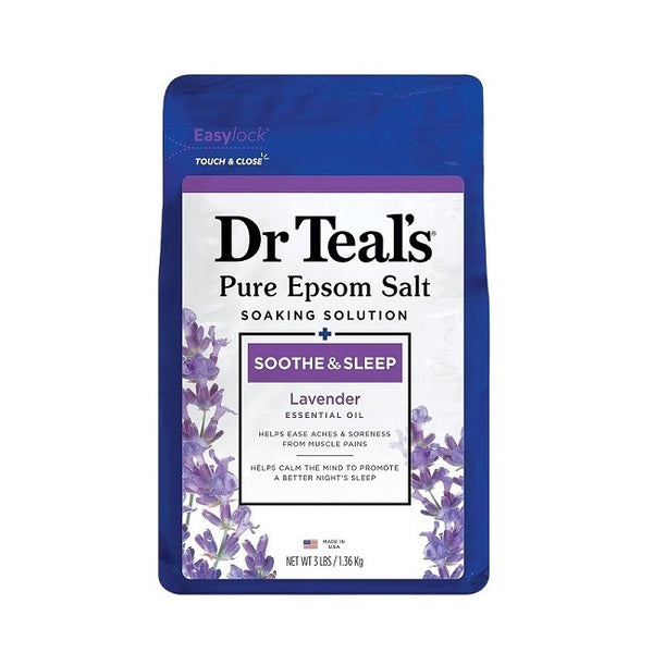 Dr Teal's Pure Epsom Salt Soaking Solution Soothe & Sleep Lavender 1.36kg