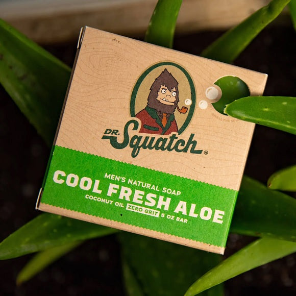 Dr. Squatch Men's Natural Soap Bar Cool Fresh Aloe 5oz