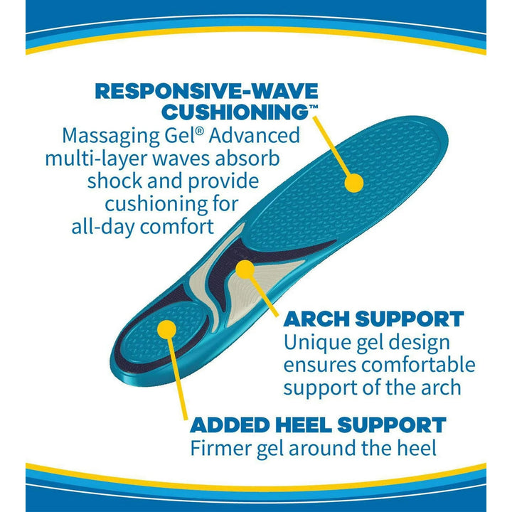 Dr. Scholl's Comfort & Energy Insoles with Massaging Gel ADVANCED 1 Pair - Women's sizes 6-10