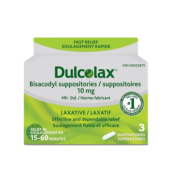 Dulcolax 10mg Bisacodyl Suppositories Laxative