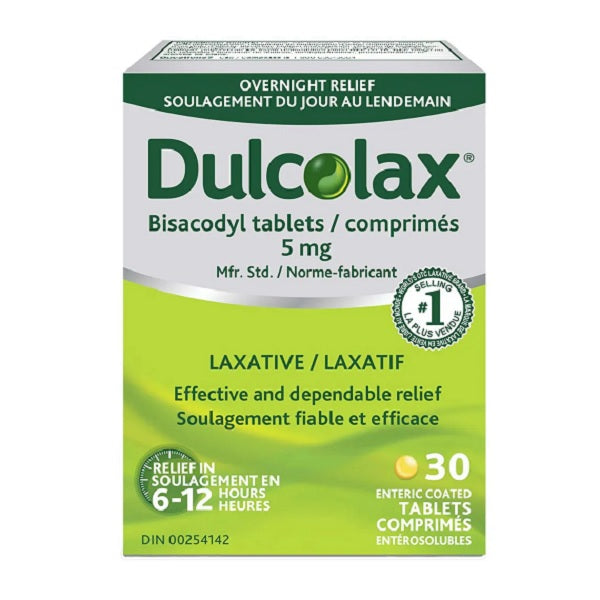 Dulcolax Bisacodyl 5mg Laxative 30 Tablets
