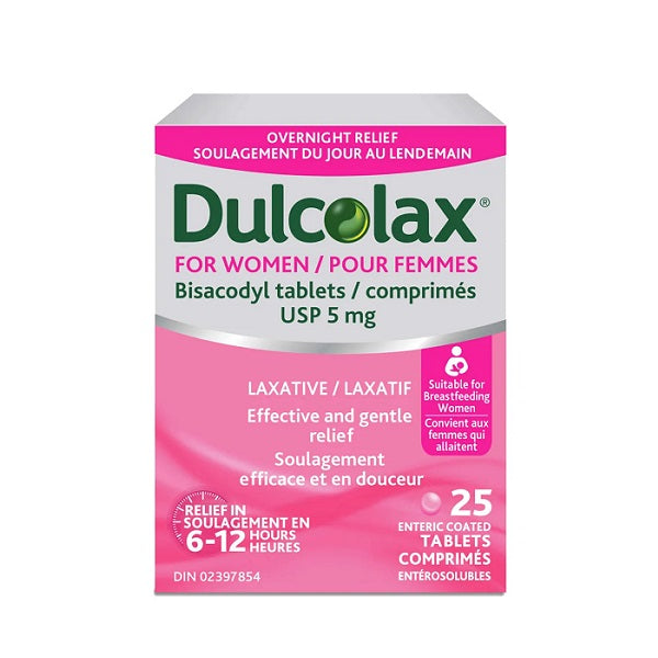 Dulcolax For Women Bisacodyl Tablets Laxative 25 Tablets
