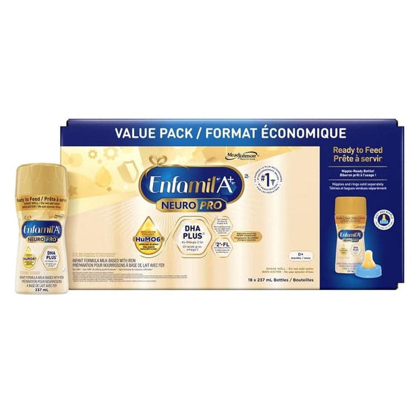 Enfamil A+ NeuroPro Baby Formula with Iron Ready to Feed 18x237mL Bottles